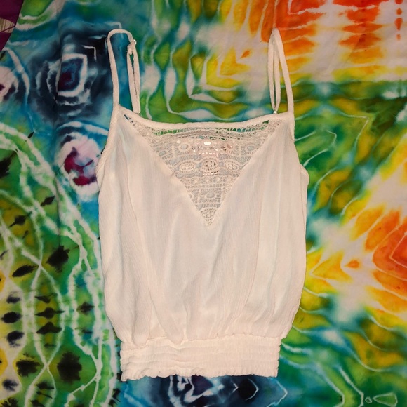 Hippie chic white tank top - Picture 2 of 5